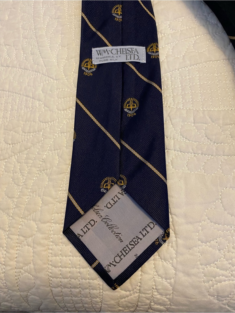 WM-CHELSEA LTD. Men's Navy and Gold Tie
Kinkaid School Houston Tx - Picture 3 of 9